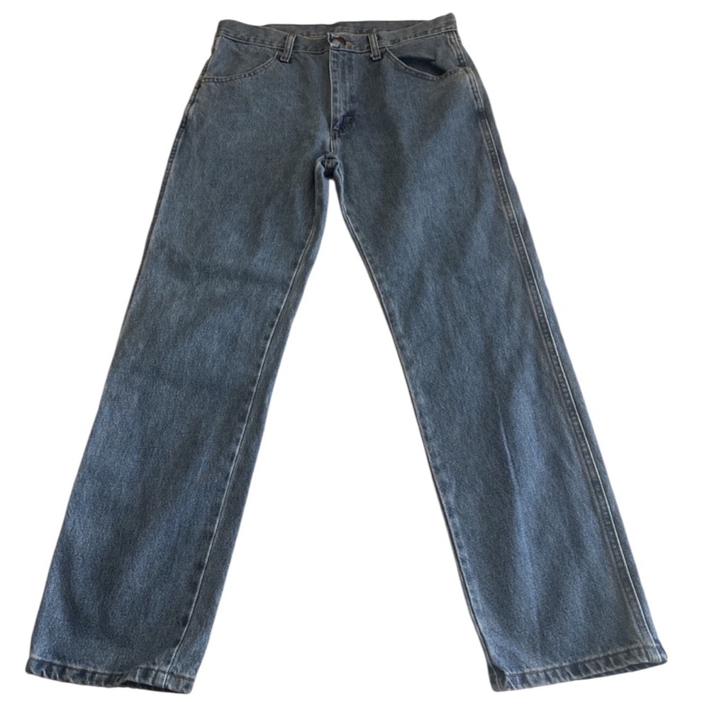 Rustler Men's Relaxed Fit Medium Wash Denim Jeans Blue Size 32x30